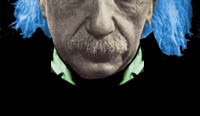 Эйнштейн - дедушка с голубыми волосами